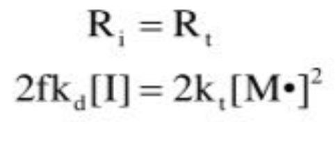 <p>the concentration of free radicals remains constant (consumed at same rate as generation)</p>