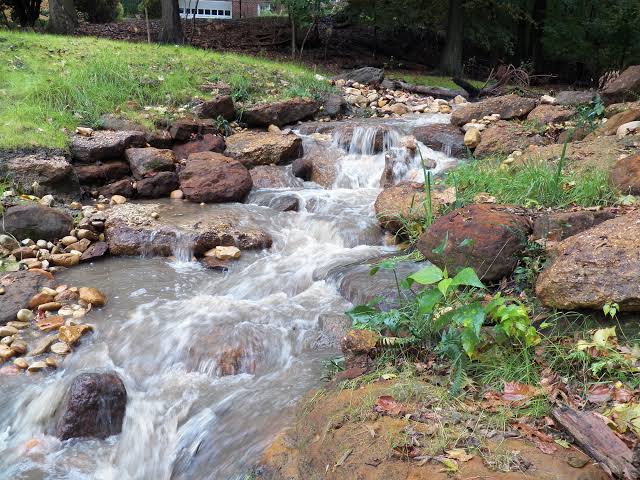 <p><span style="color: blue">A small river.</span></p>