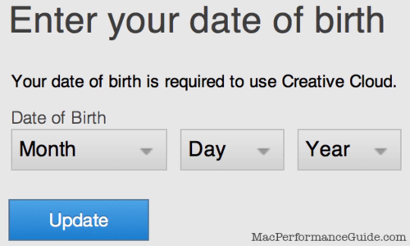<p>date of birth</p>