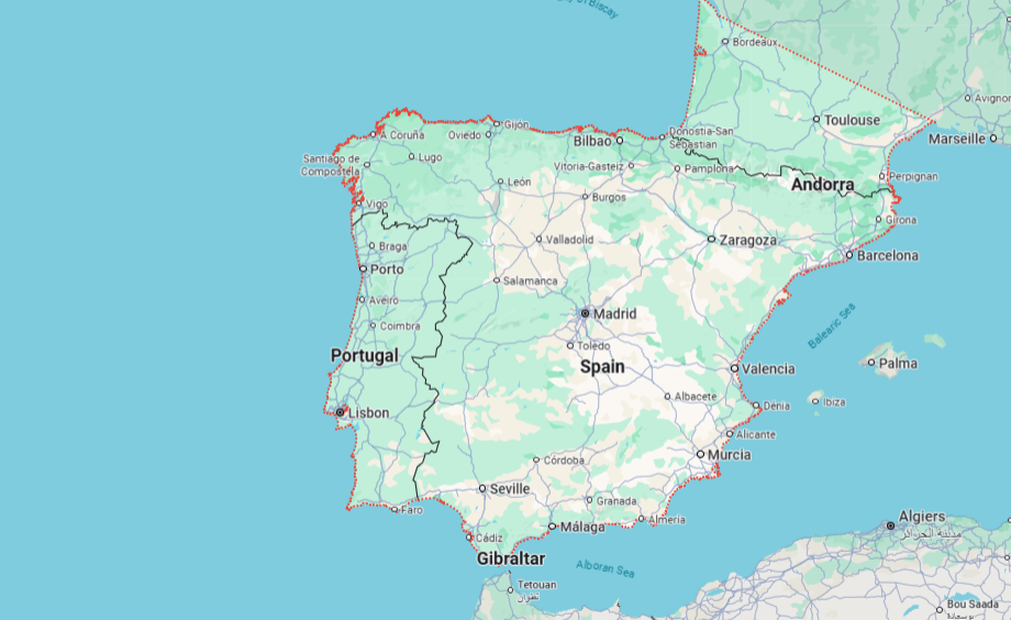 <p>In regards to Peninsulas and other landforms, Iberian peninsula would be located in the ___ ___</p>