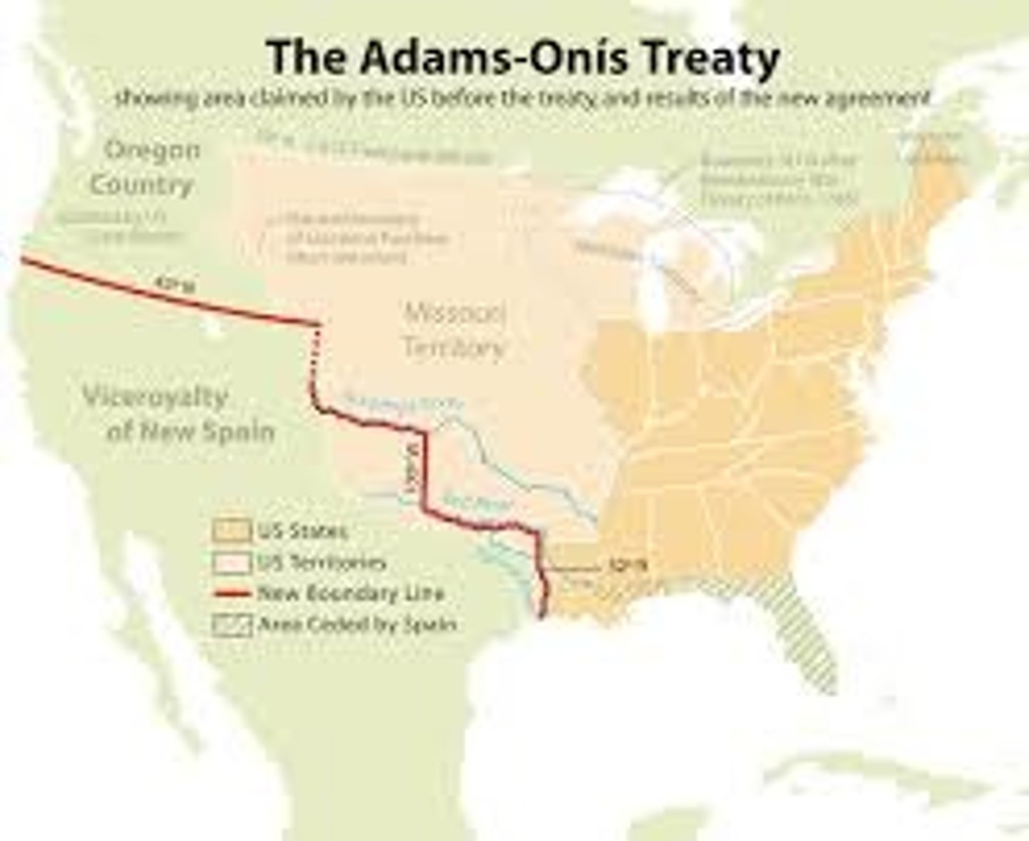 <p>1819 treaty between the United States and Spain in which Spain ceded Florida to the United States</p>