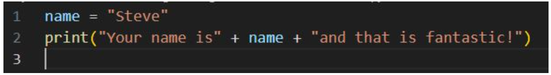 <p>What is the purpose of ‘name’ in this code?</p>