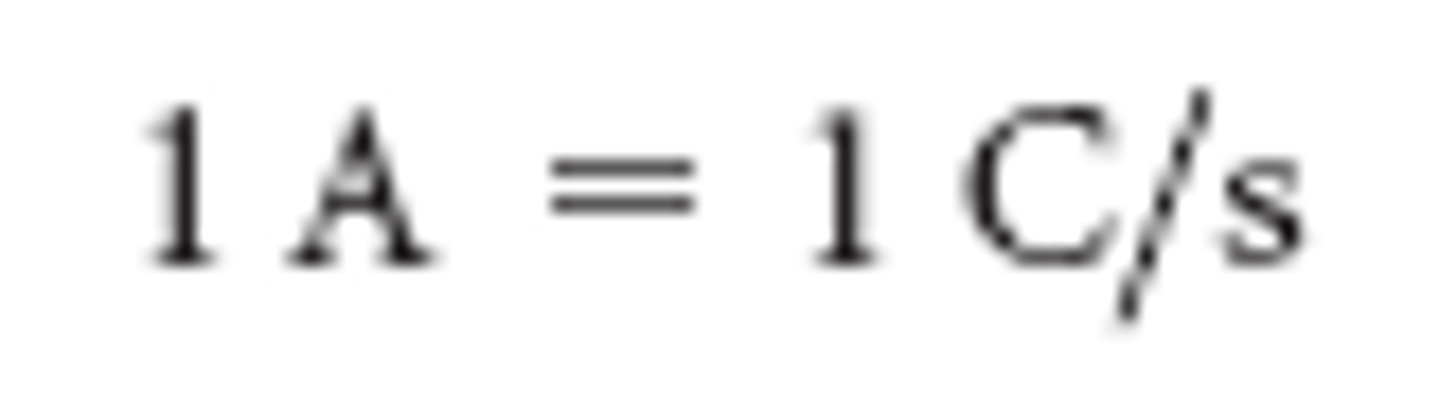 <p>The base SI unit of electric current. (A)</p>