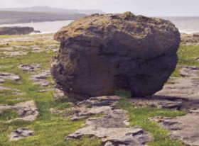 * Supraglacial depositional landform
* Large-stone (material) that doesn’t fit the local geology
* Was carried by glacier
* Can range greatly in size