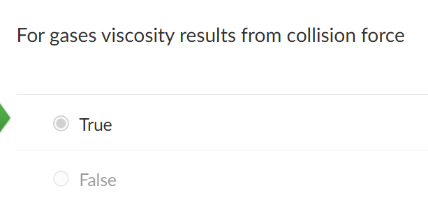 <p>for gases viscosity </p>