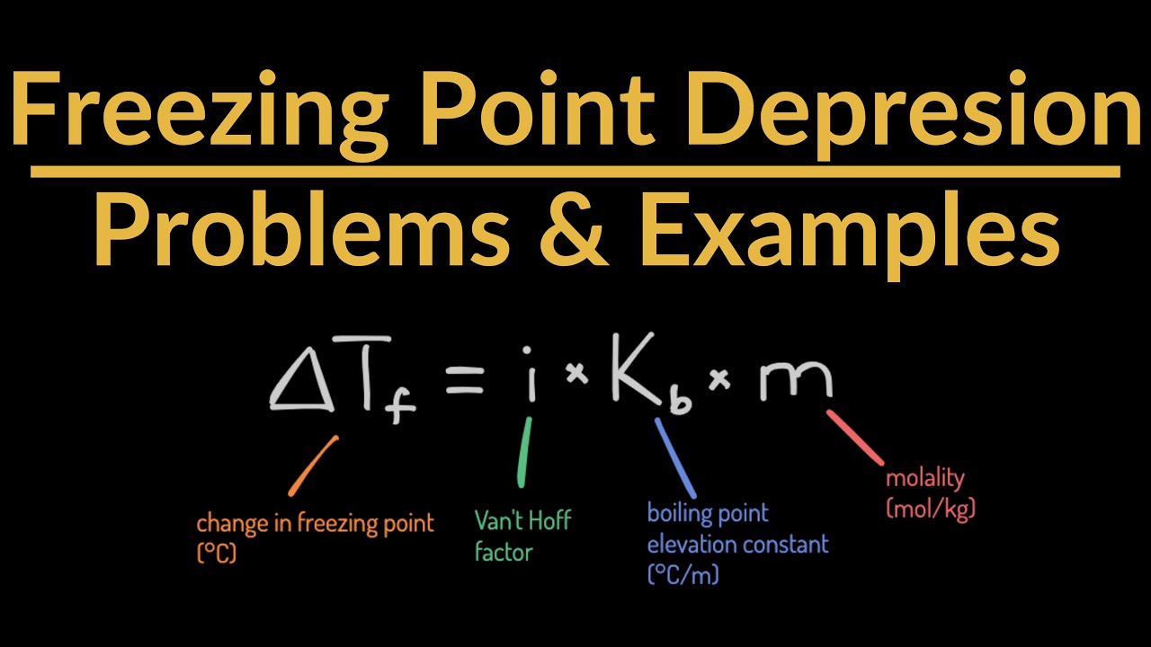 <p>The presence of solute particles in a solution interferes with the formation of the lattice arrangement of solvent molecules associated with the solid state. Thus, a greater amount of energy must be removed from the solution (AKA lower temp) in order for the solution to solidify.</p>