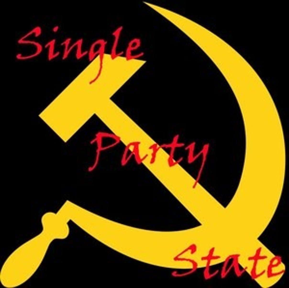 <p>In a single-party, sometimes through communism, only the ruling party governs. Meaning only one political party exists and forming other political parties is forbidden. Power is exercised by the leading members of the party, who forms the political elite. (or a small group of people-oligarchy-within a larger group who have more power, more wealth, or talent than others)</p>