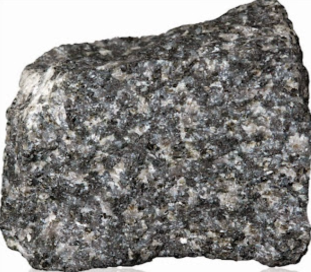 <p>-a mafic rock with large grains -intrusive</p>