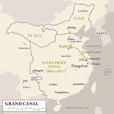 The 1,100-mile (1,700-kilometer) waterway linking the Yellow and the Yangzi Rivers. It was begun in the Han period and completed during the Sui Dynasty.