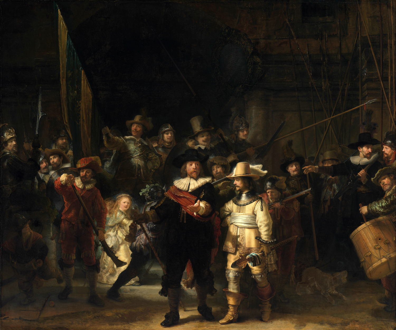 <p>group portrait, “night watch” </p><p>all helped pay for, would be hung in their meeting place </p><p>linear and crisp </p>