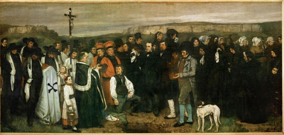 <p>Courbet, Burial at Ornans, 1849-50</p>