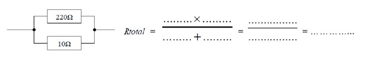 <p>What is the Rtotal in this parallel circuit? 3 Sig. Fig.</p>