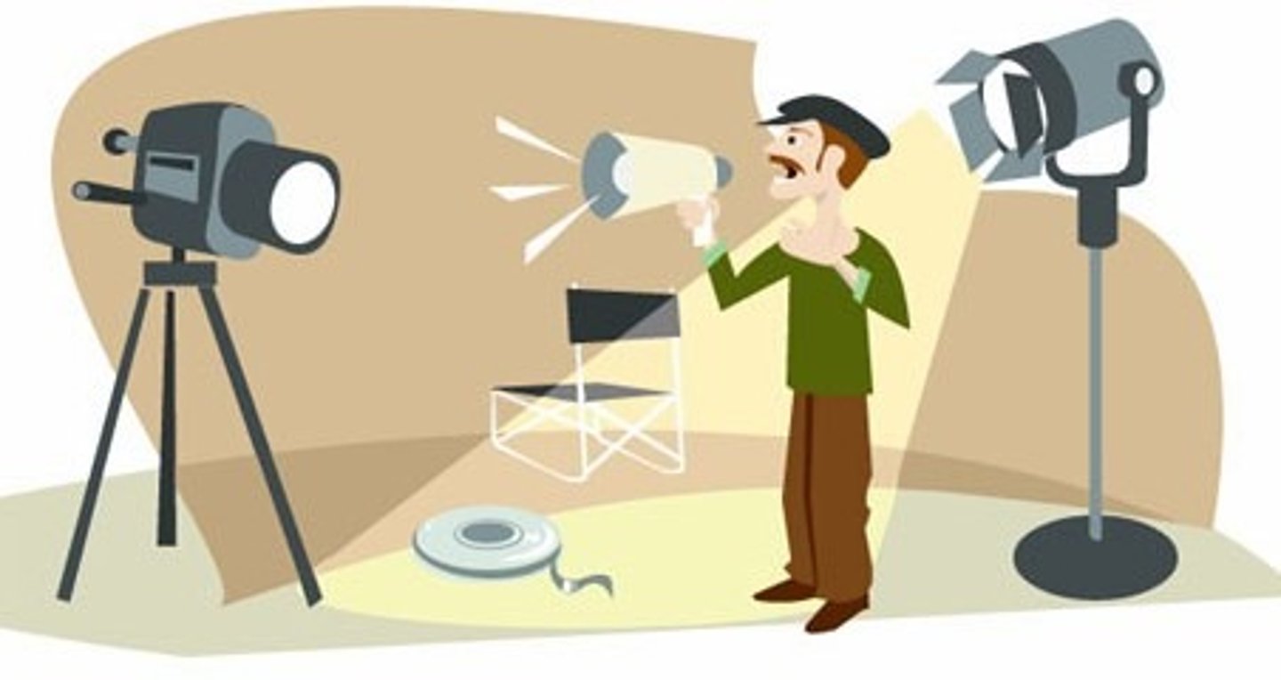 <p>es la persona que dirige a los actores en una película.</p>