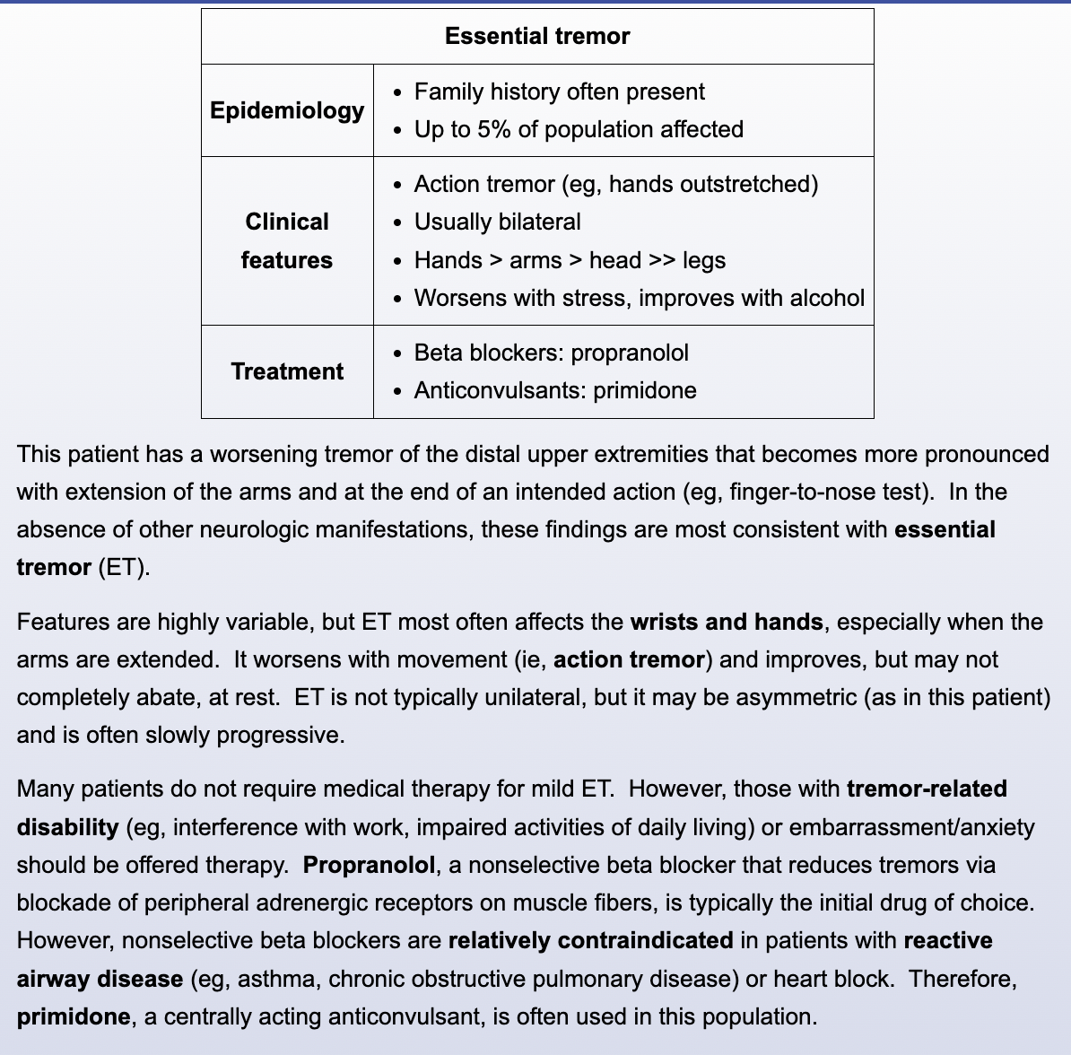 <p>Essential Tremor</p>