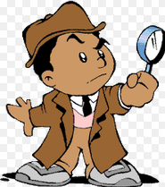 she searches for, looks for
