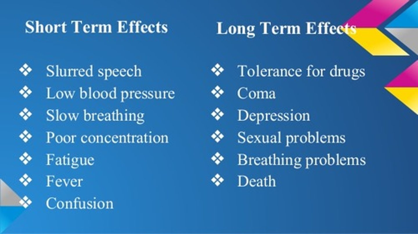 <p>(A) Depressants</p><p>Depressants are known for lowering the body's Central Nervous System's activity, decreasing the processing speed of the brain, and lowering one's heart rate and blood pressure.</p>