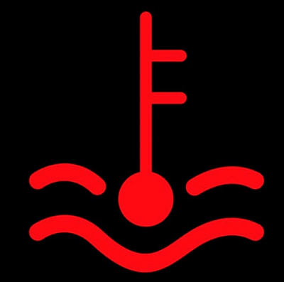 This is the temperature warning light.