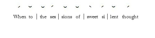 <p>A curved mark (˘) used to indicate a short vowel or a short/unstressed syllable as seen in the image</p>