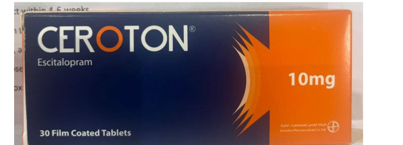 <p>Escitalopram</p><p>SSRI</p><p>القدس</p><p>Tab 10, 20 mg</p><p></p>