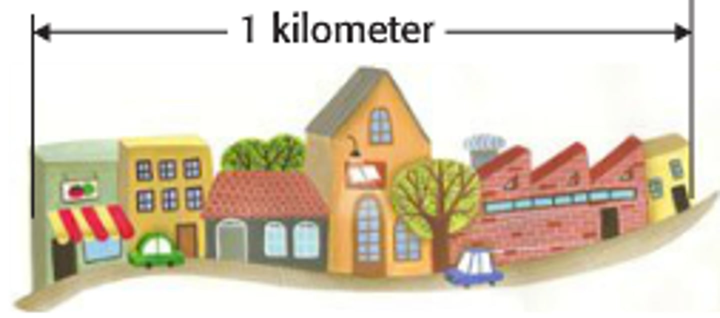 <p>1 kilometer</p>