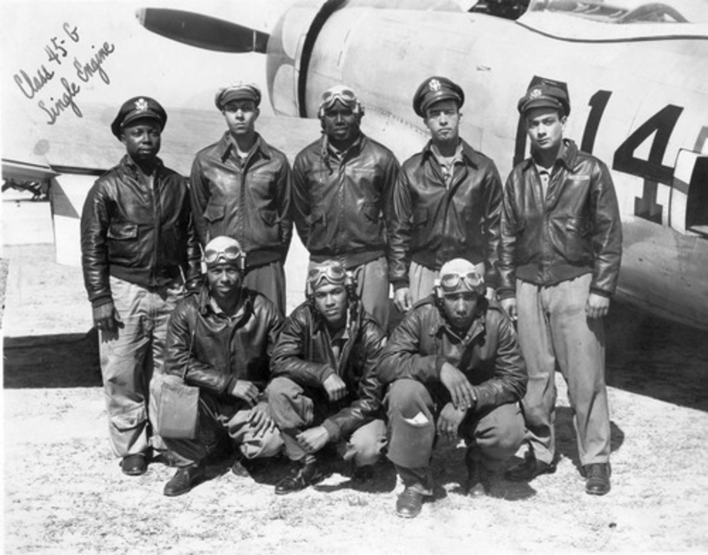 <p>famous segregated unit of African-American pilots</p>