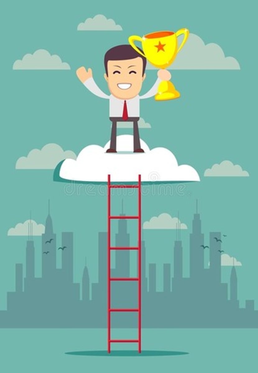 <p>đạt đến đỉnh cao sự nghiệp</p><p>ex: Glass ceilings remain a formidable barrier, preventing marginalized demographics from ascending to ... despite their merit.</p>