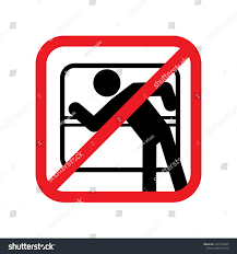 <p>do not lean out of the window</p>