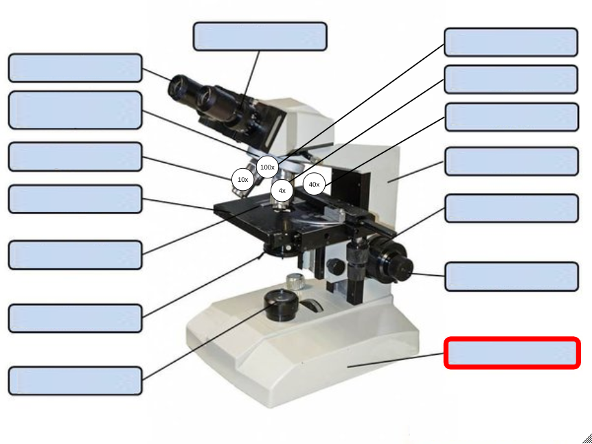 <p>Label the following microscope part.</p>