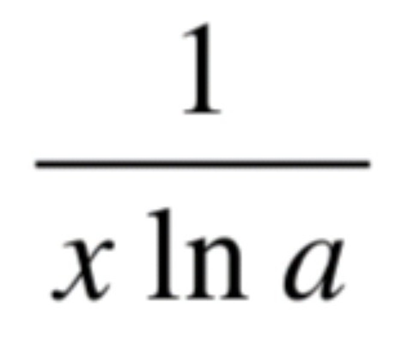 <p>1/(xln a)</p>