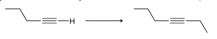 <p>alkylation of terminal alkyne</p>