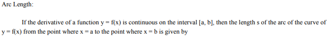 <p>What is the formula for Arc Length?</p>