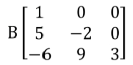 <p>a square matrix with aij = 0 for all i &lt; j.</p>
