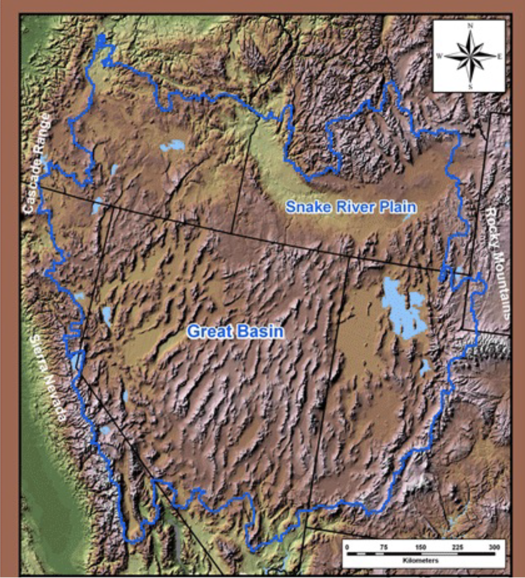 <p>province shaped by extensional forces (lengthening), leading to normal faulting and block faulting that create alternating mountain ranges &amp; valleys</p><ul><li><p><strong>Block Faulting</strong> → series of tilted fault blocks </p></li></ul>