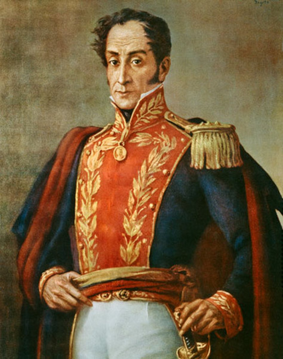 <p>The most important military leader in the struggle for independence in South America. Born in Venezuela, he led military forces there and in Colombia, Ecuador, Peru, and Bolivia.</p>