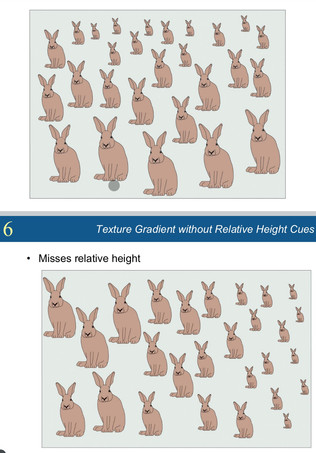 <ul><li><p>Monocular depth cue</p></li><li><p>Objects at different distances from the viewer on the ground plane will form images at different heights in the retinal image</p></li></ul><p></p>