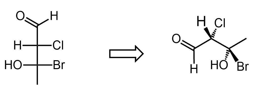<p>Fill in the blanks: in a Fischer projection, every atom is identified and the bonds to the central carbon atom are represented by horizontal and vertical lines. By convention, the horizontal bonds are assumed to project ________, whereas the vertical bonds are assumed to project _______.</p>
