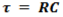 <p>Equation for time constant</p><p>C is:</p>