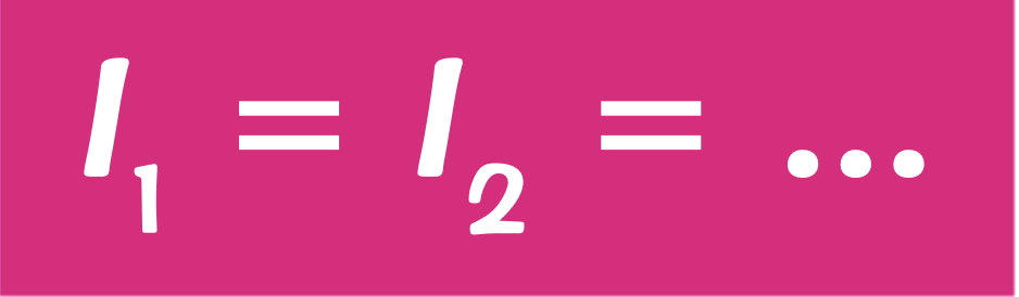 <p>The same current flows through all the components</p><p>The size of the current is determined by the total potential difference of the cells and the total resistance of the circuit          (I=V/R)</p>