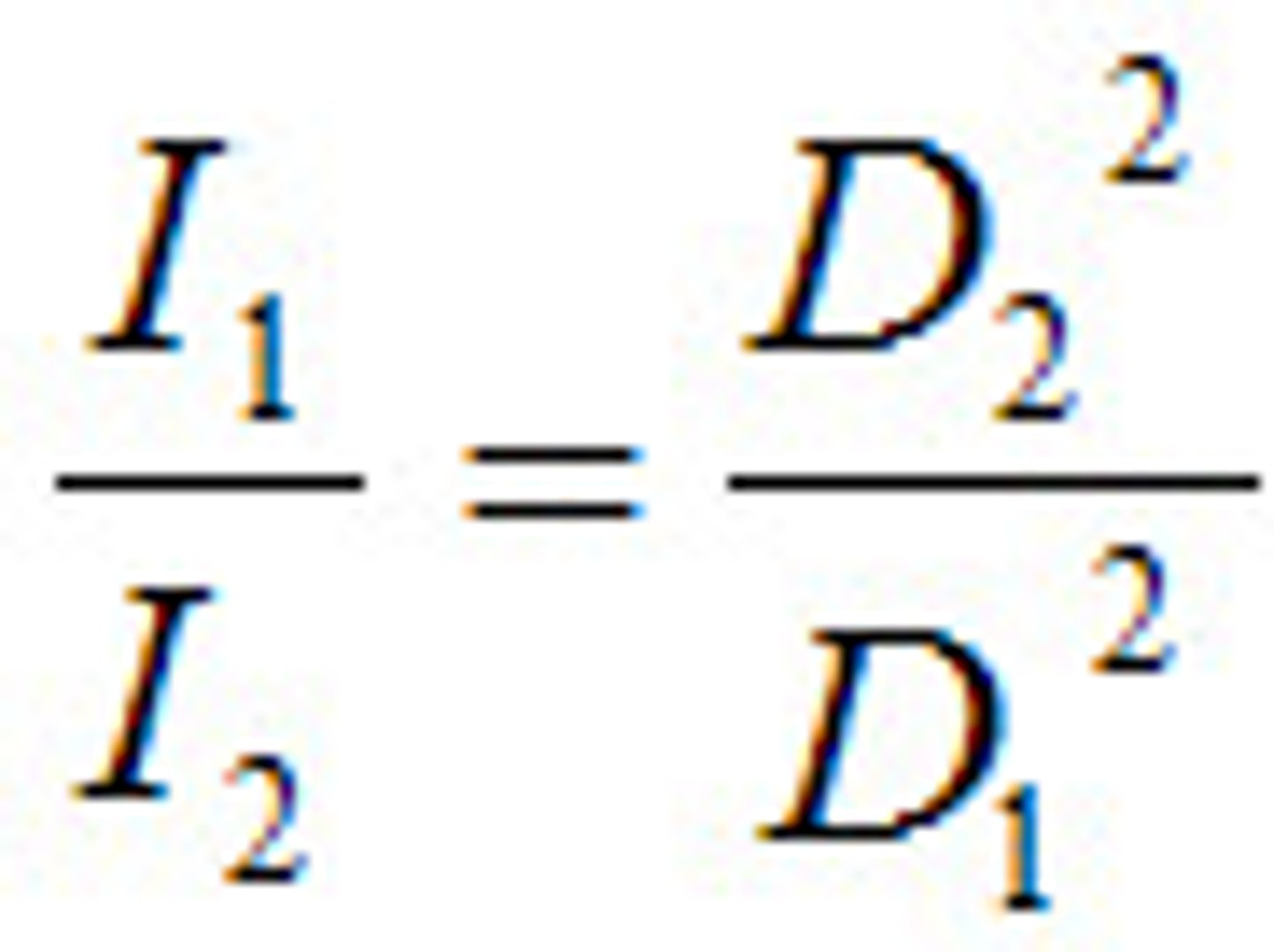 <p>The intensity of <strong>radiation</strong> is <strong>inversely proportional </strong>to the <strong>square</strong> of the distance </p>