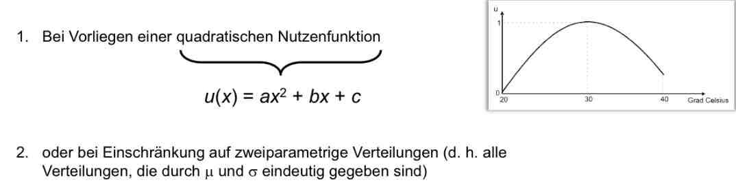 <p><strong>Wann gilt Mü-Sigma Kompatibilität?</strong></p><p>Falls die Anwendung der Mühe-Sigma Regel zu demselben Ergebnis führt wie bei einer Erwartungsmaximierung </p><p></p>
