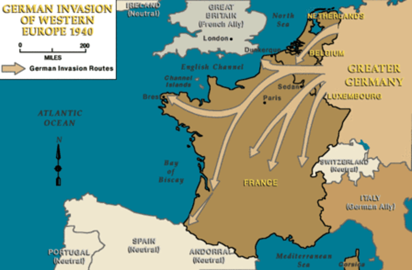 <p>invaded</p>