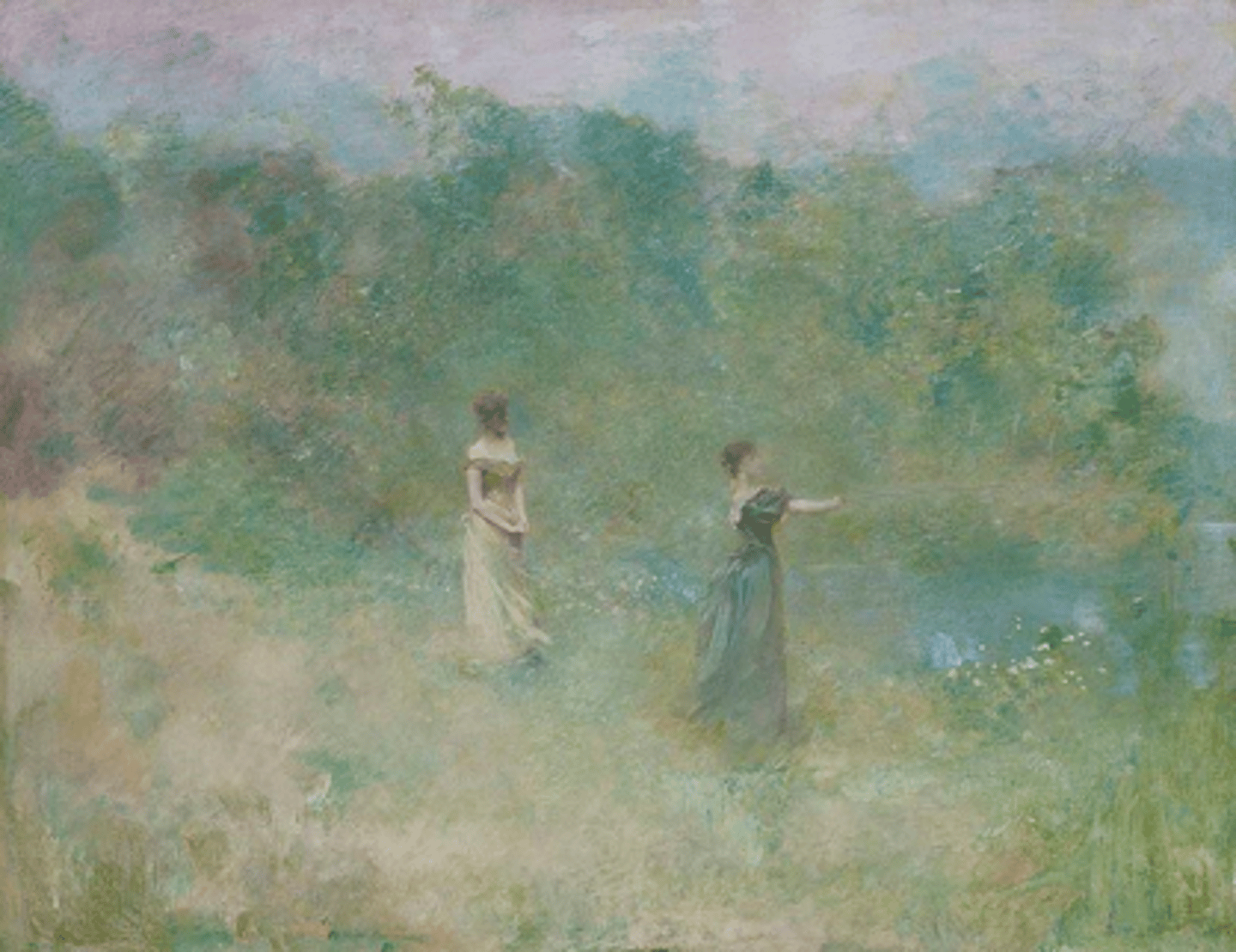 <p>Colours that are not very strong.</p><p>This might make the painting feel:</p><p>Calm</p><p>Sad</p><p>Depressed</p><p>Sleepy</p><p>Unreal/dreamlike</p>