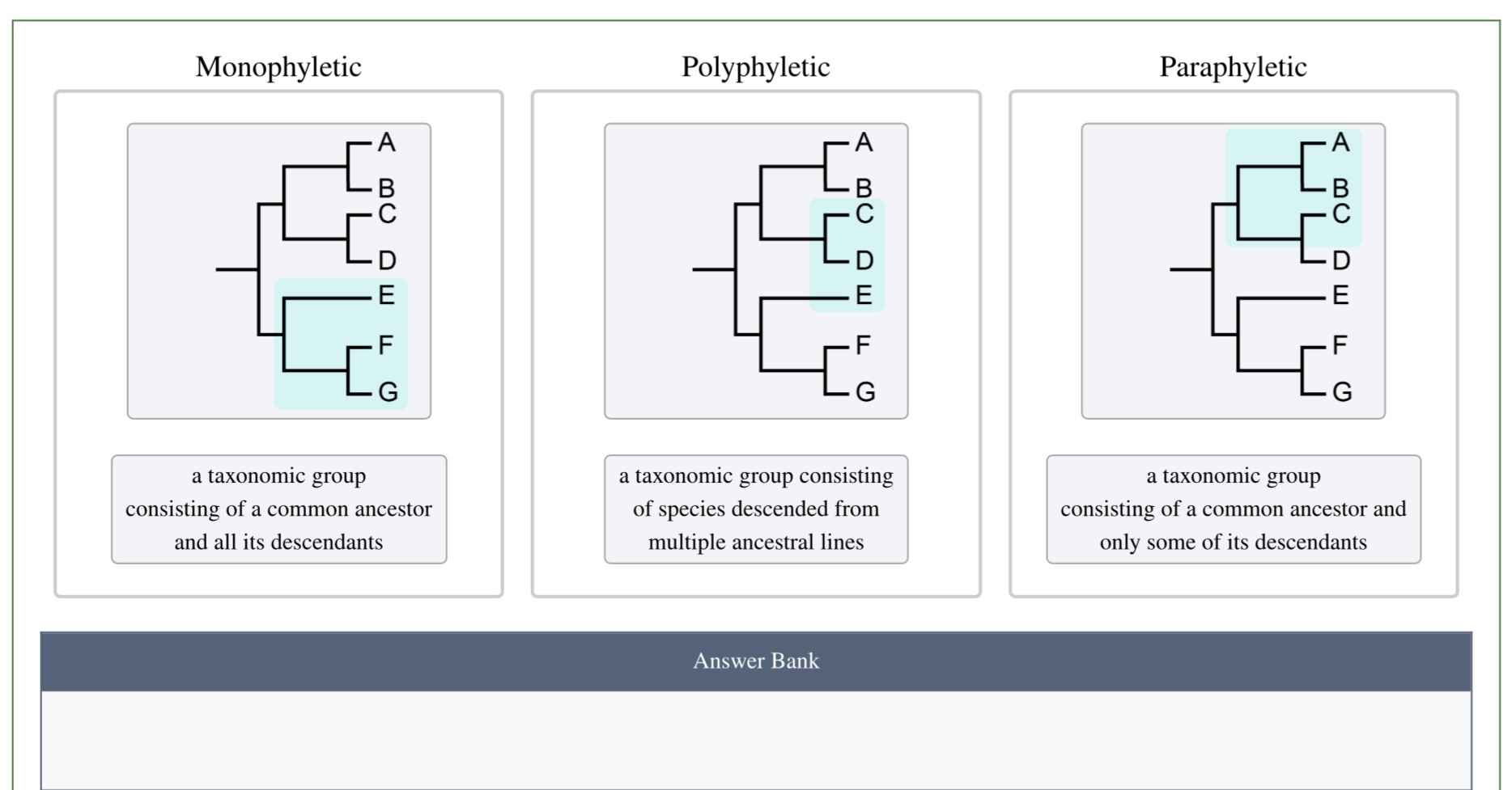 <p>Classify the following tables </p>