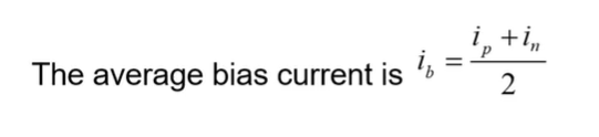 <p>As the inputs to op amp can have slighlty different bias current flowing through them an average of the positive and negative terminals is used to calculate the average bias current. </p><p>bias current is usually in nA-fA range so very small </p>