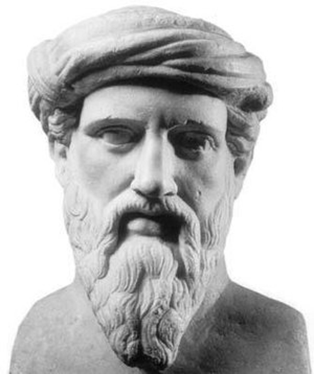 <p>Greek philosopher and mathematician who proved the Pythagorean theorem</p>