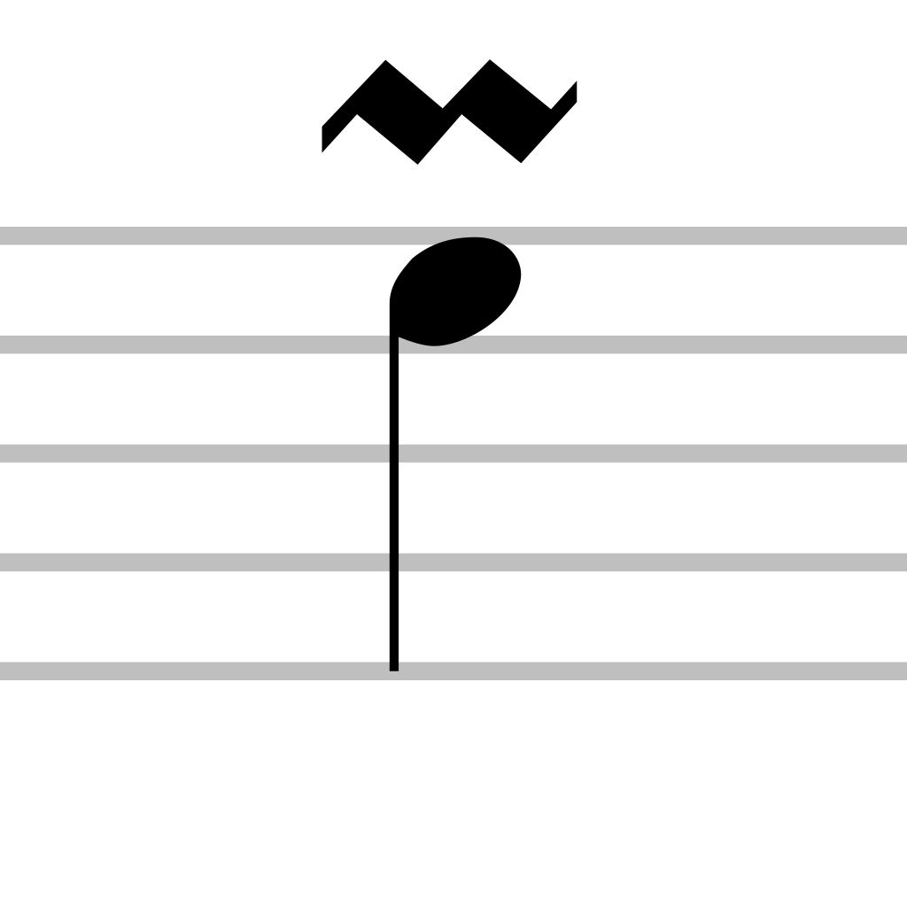 <p>where you play the note one step above quickly before returning to the original note</p>