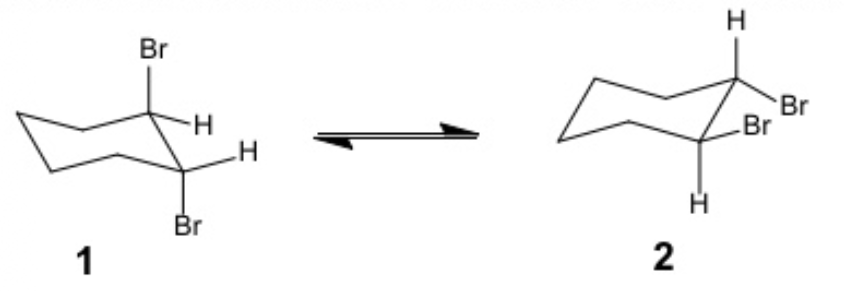 <p>These are two conformers of the same molecule. Select the TRUE statement</p>