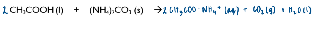 <p>Discuss in terms of entropy change: </p><p>→ reacting ethanoic acid with ammonium carbonate</p>