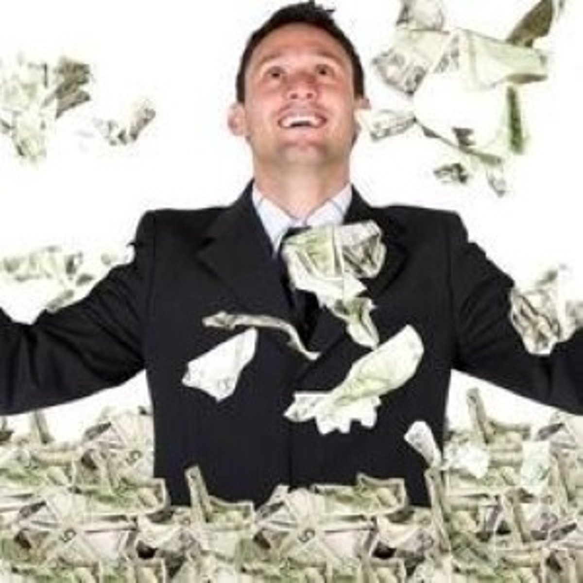 <p>successful with material goods</p>