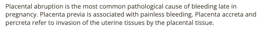 <p>b) placenta abruption</p>